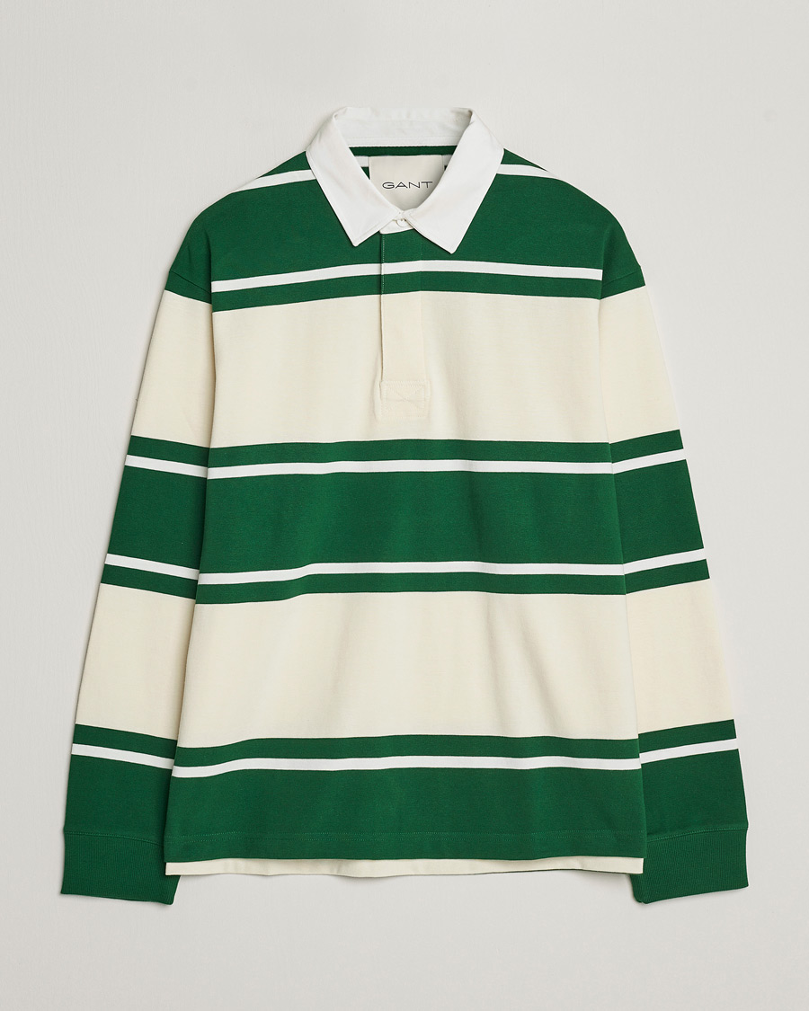 Heren | Truien | GANT | Striped Heavy Rugger Strong Green