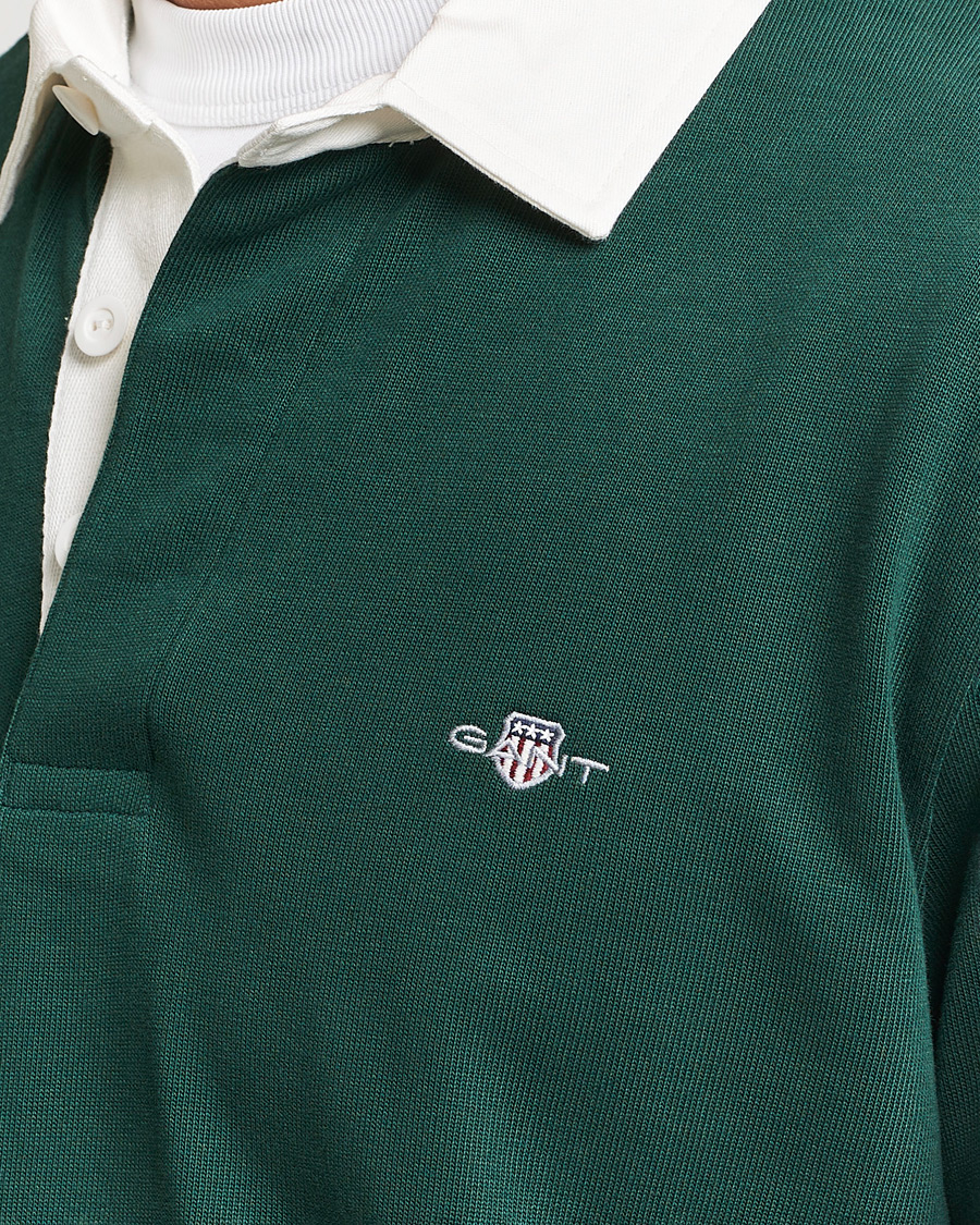 Heren | Truien | GANT | Original Solid Heavy Rugger Tartan Green