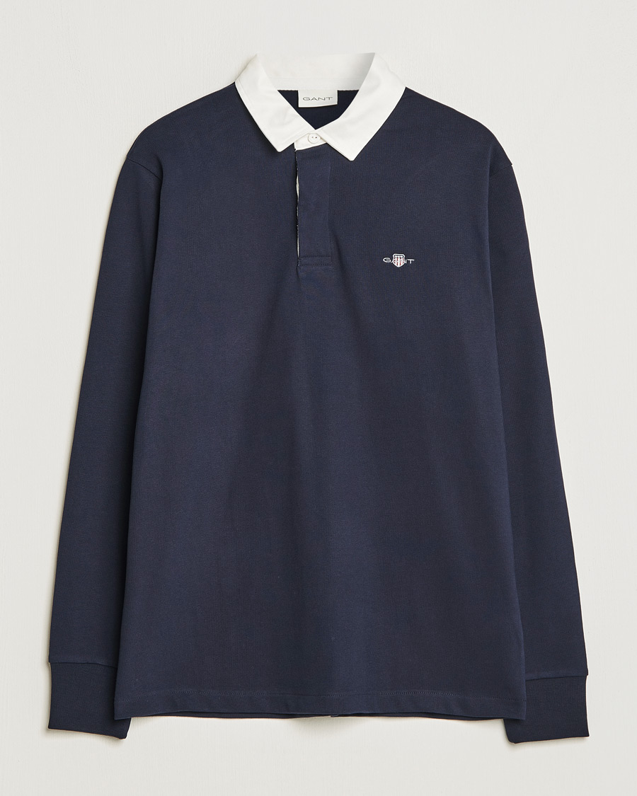 Heren | Truien | GANT | Reg Shield Heavy Rugger Evening Blue