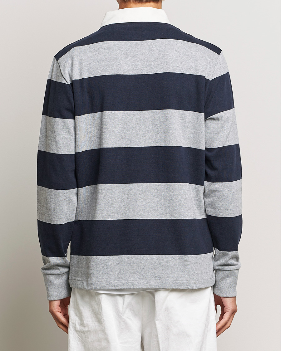 Heren | Truien | GANT | Barstriped Rugger Grey/Navy