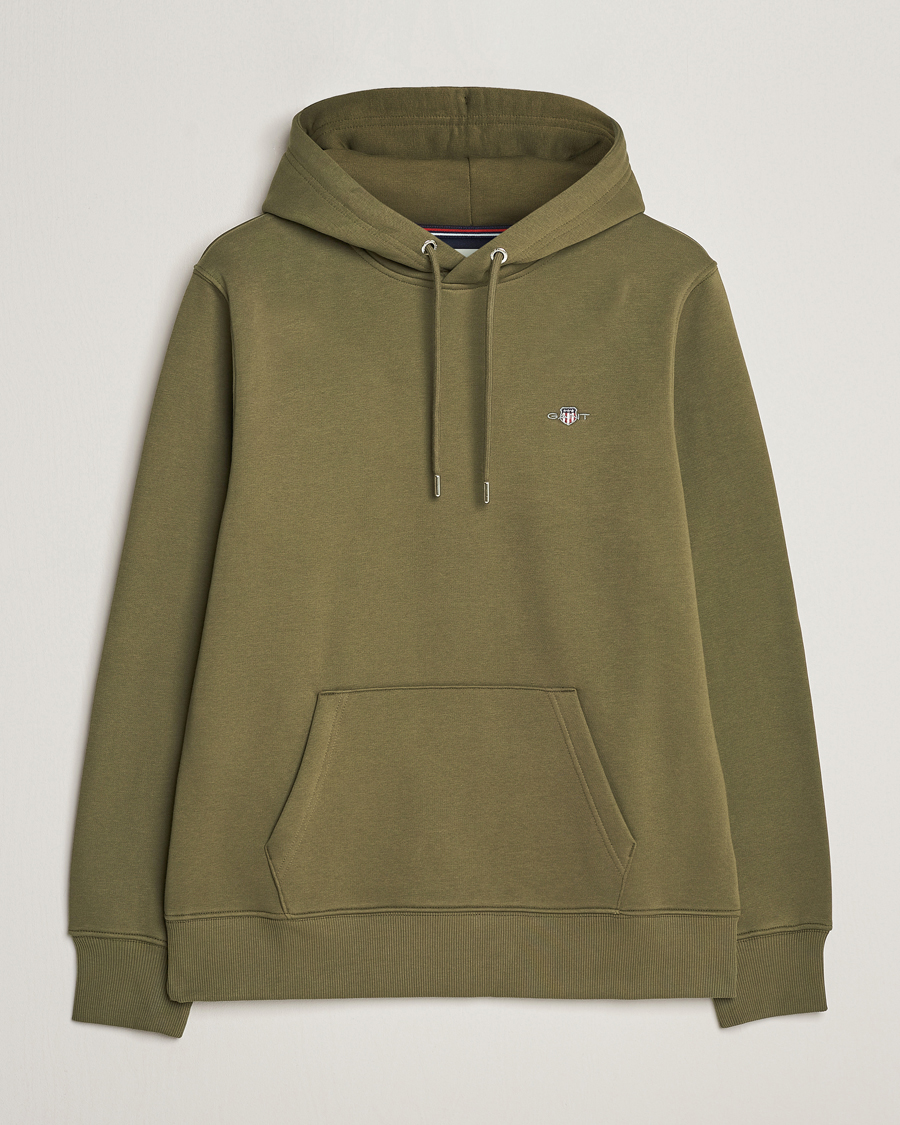 Heren | Truien | GANT | Original Shield Logo Hoodie Juniper Green