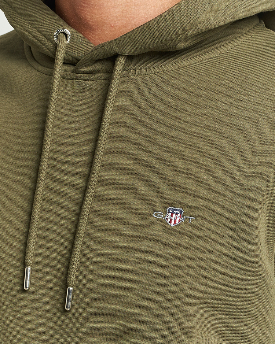 Heren | Truien | GANT | Original Shield Logo Hoodie Juniper Green