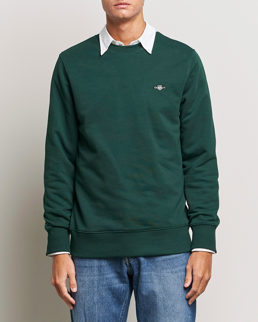 Heren | Truien | GANT | Original Crew Neck Sweatshirt Tartan Green