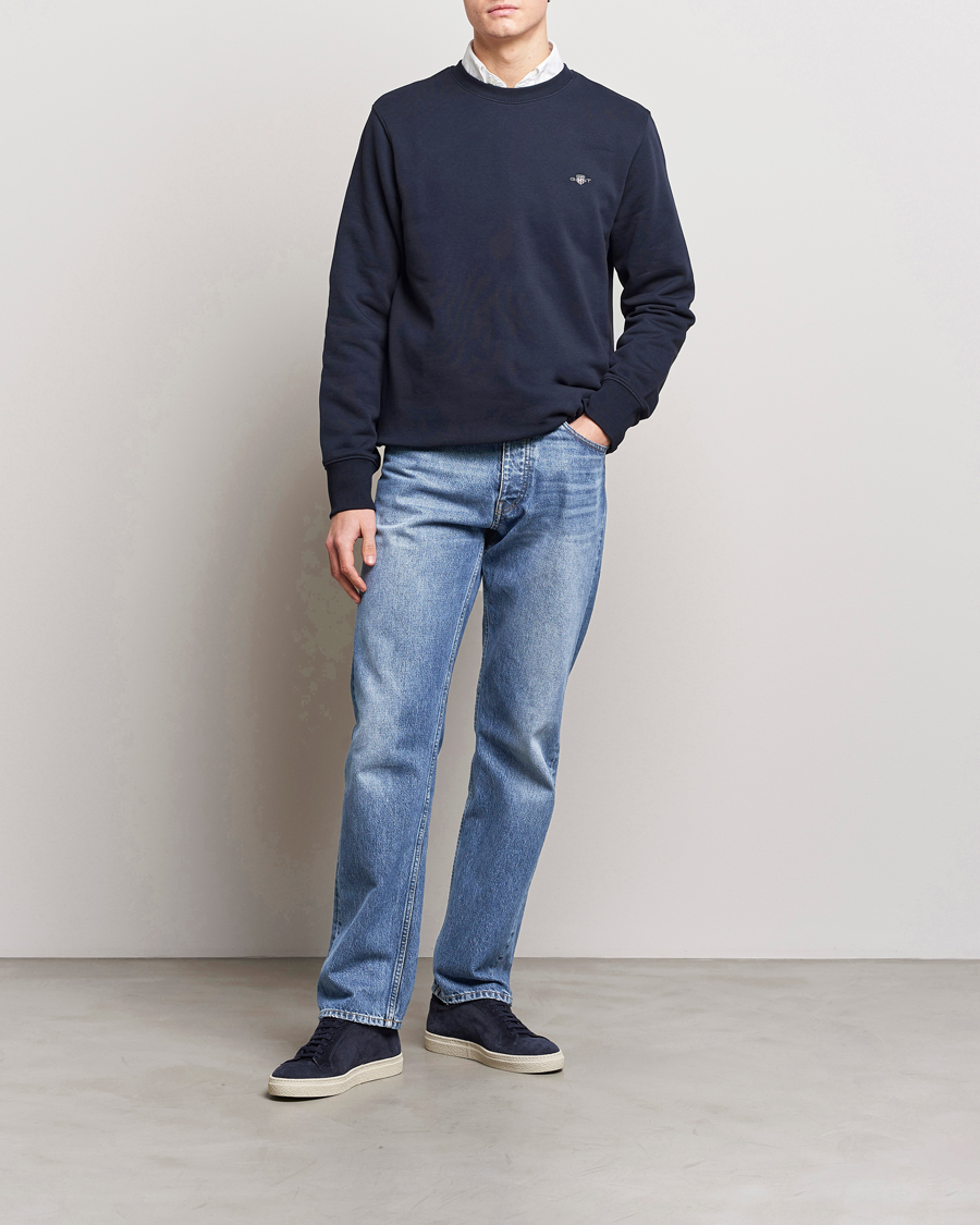 Heren | Truien | Gant | Original Crew Neck Sweatshirt Evening Blue