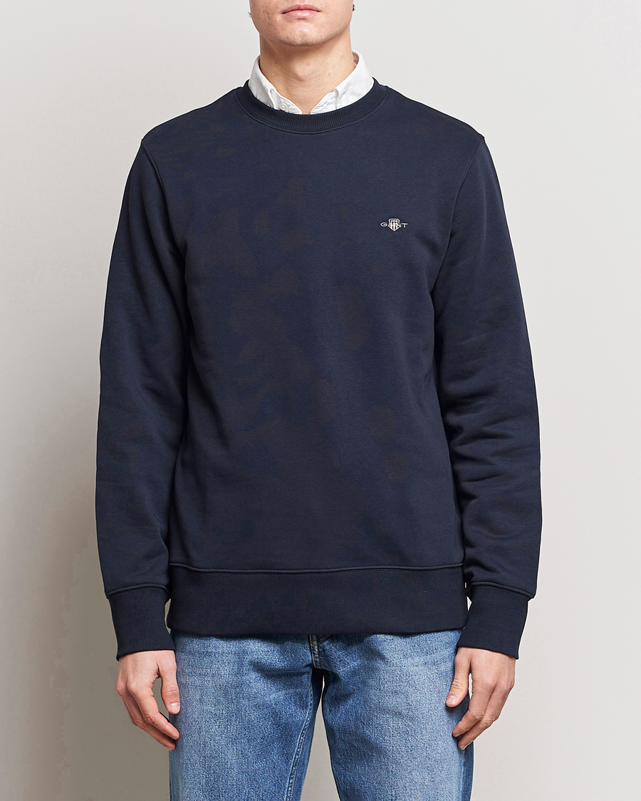 Heren | Sweatshirts | GANT | Original Crew Neck Sweatshirt Evening Blue