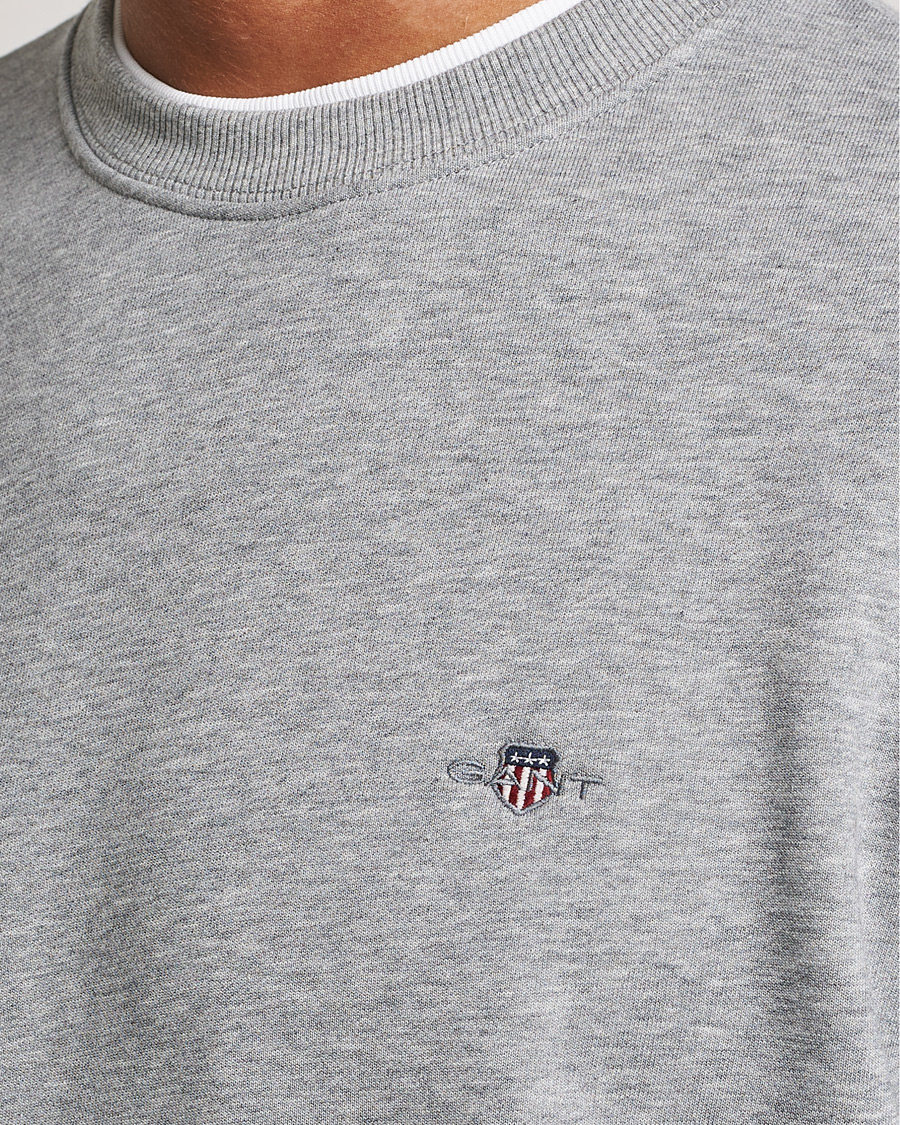 Heren | Truien | Gant | Original Crew Neck Sweatshirt Grey Melange