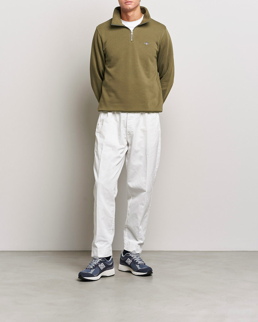 Heren | Truien | GANT | Original Half Zip Sweater Juniper Green