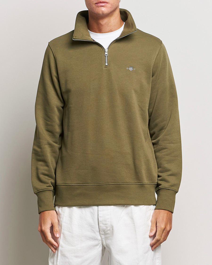 Heren | Truien | GANT | Original Half Zip Sweater Juniper Green