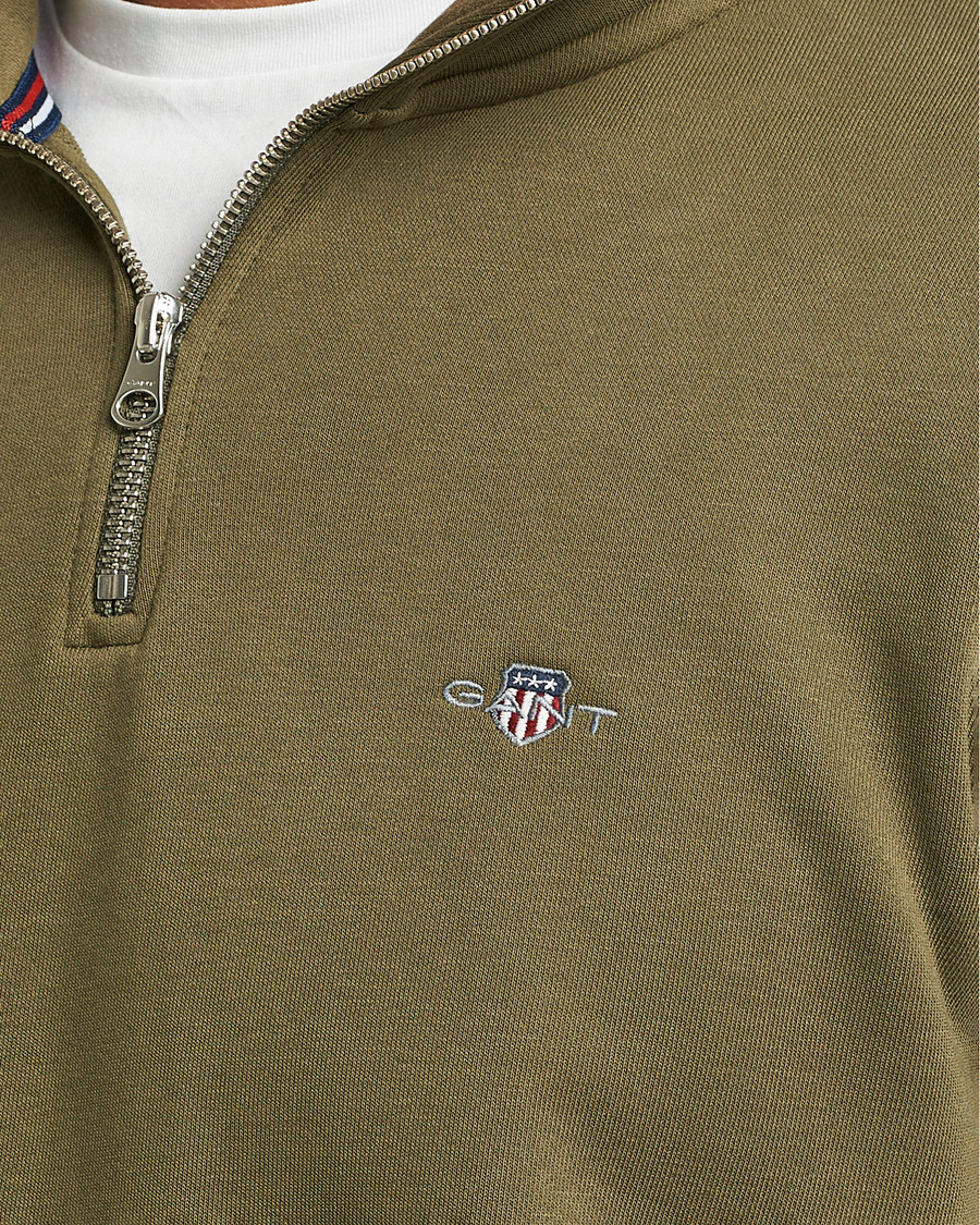 Heren | Truien | GANT | Original Half Zip Sweater Juniper Green