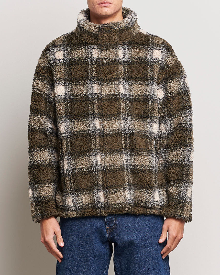 Heren | Truien | GANT | Checked Shepra Fleece Full Zip Multi
