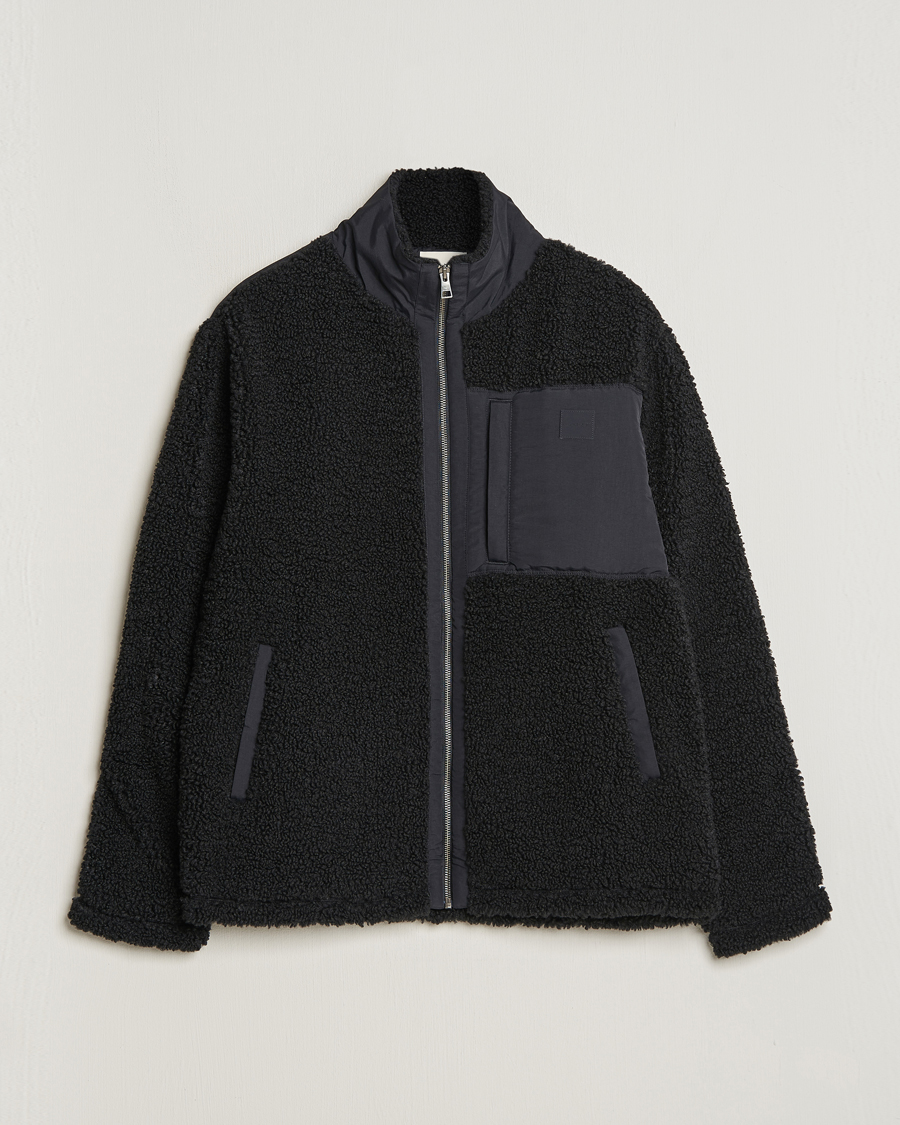 Heren | Truien | GANT | Sherpa Fleece Full Zip Black