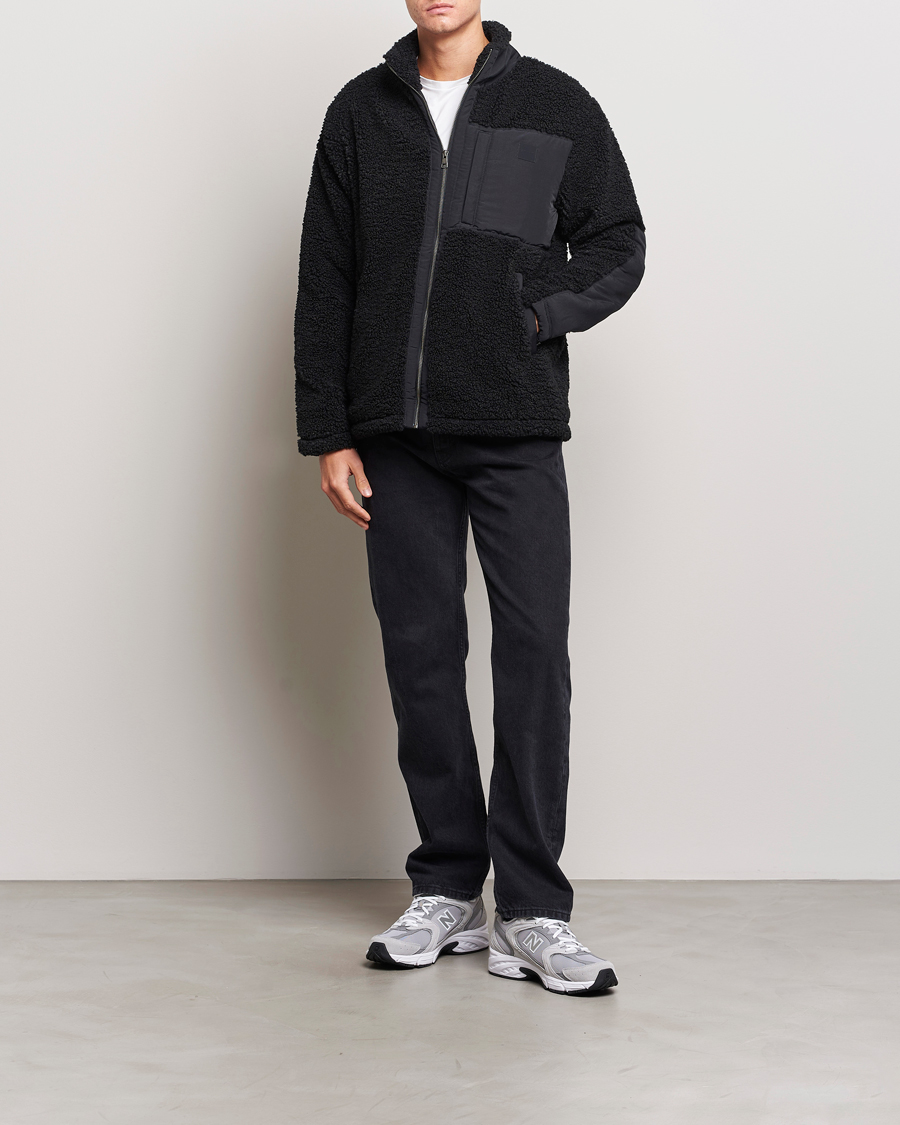 Heren | Truien | GANT | Sherpa Fleece Full Zip Black