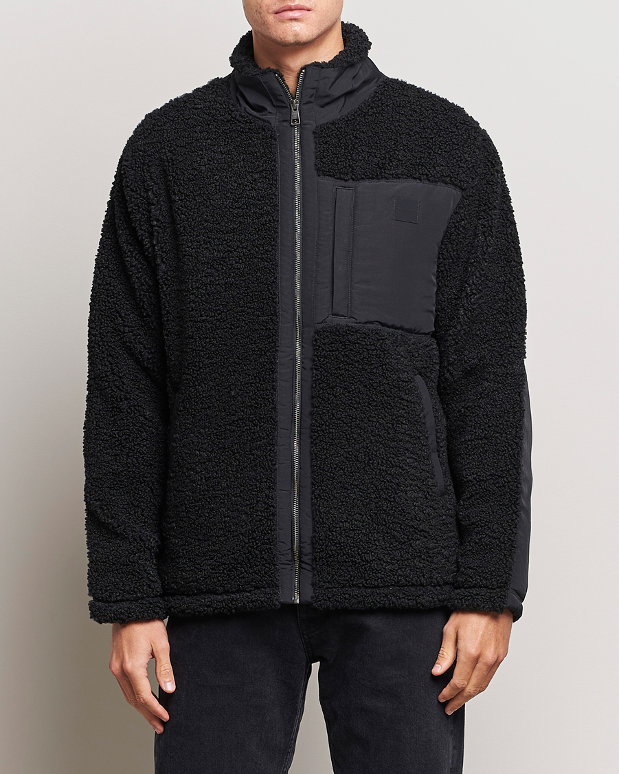 Heren | Truien | GANT | Sherpa Fleece Full Zip Black