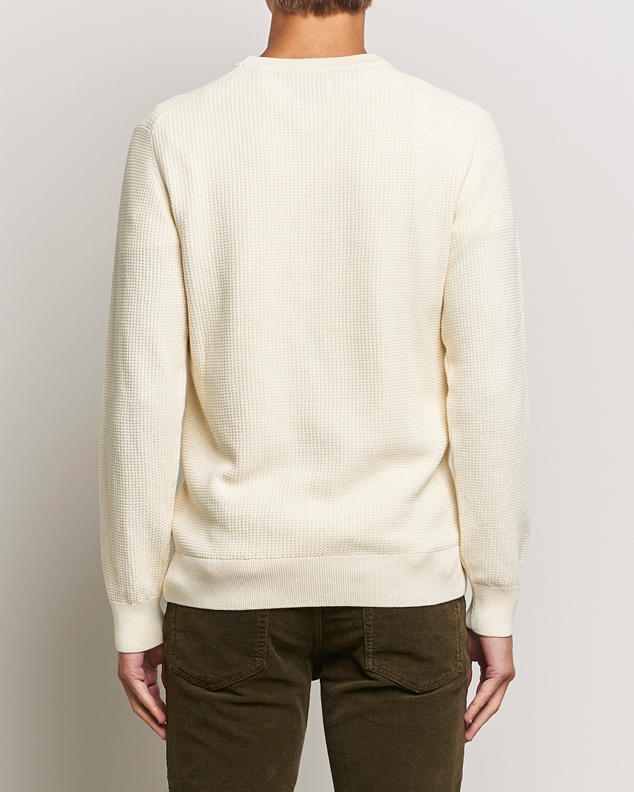 Heren | Truien | GANT | Cotton Micro Textured Crew Neck Cream