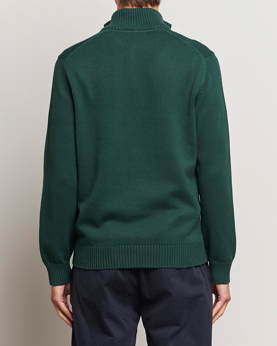 Heren | Truien | GANT | Cotton Half Zip Tartan Green