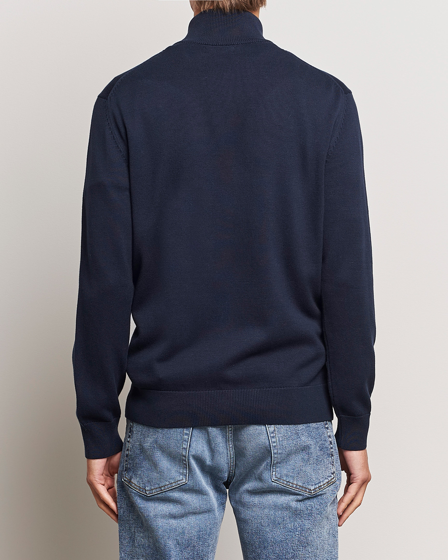 Heren | Truien | GANT | Cotton Full Zip Cardigan Evening Blue