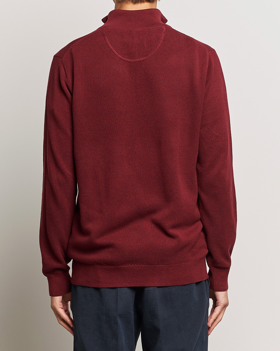 Heren | Truien | GANT | Cotton Pique Half Zip Plumped Red