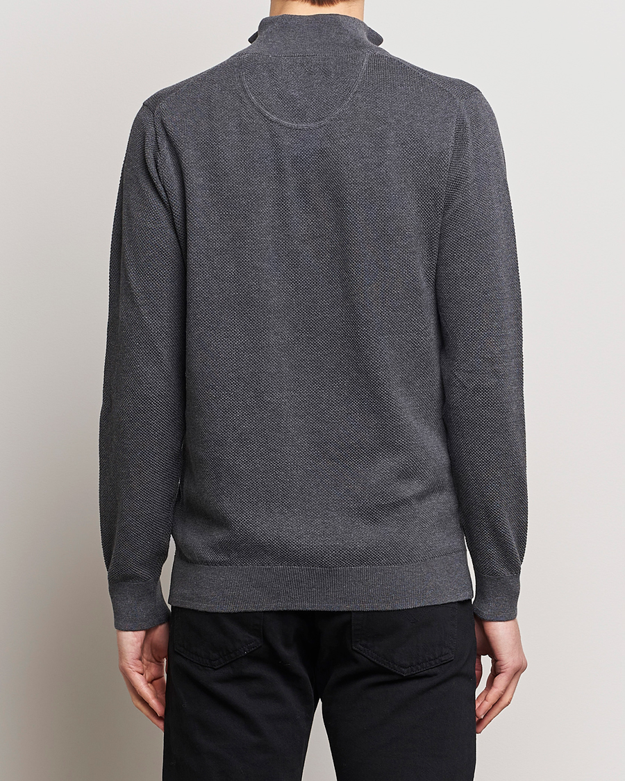 Heren | Truien | GANT | Cotton Pique Half Zip Antracite