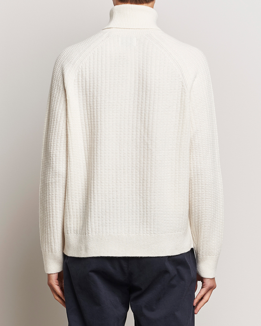 Heren | Truien | GANT | Lambswool Textured Rollneck Cream