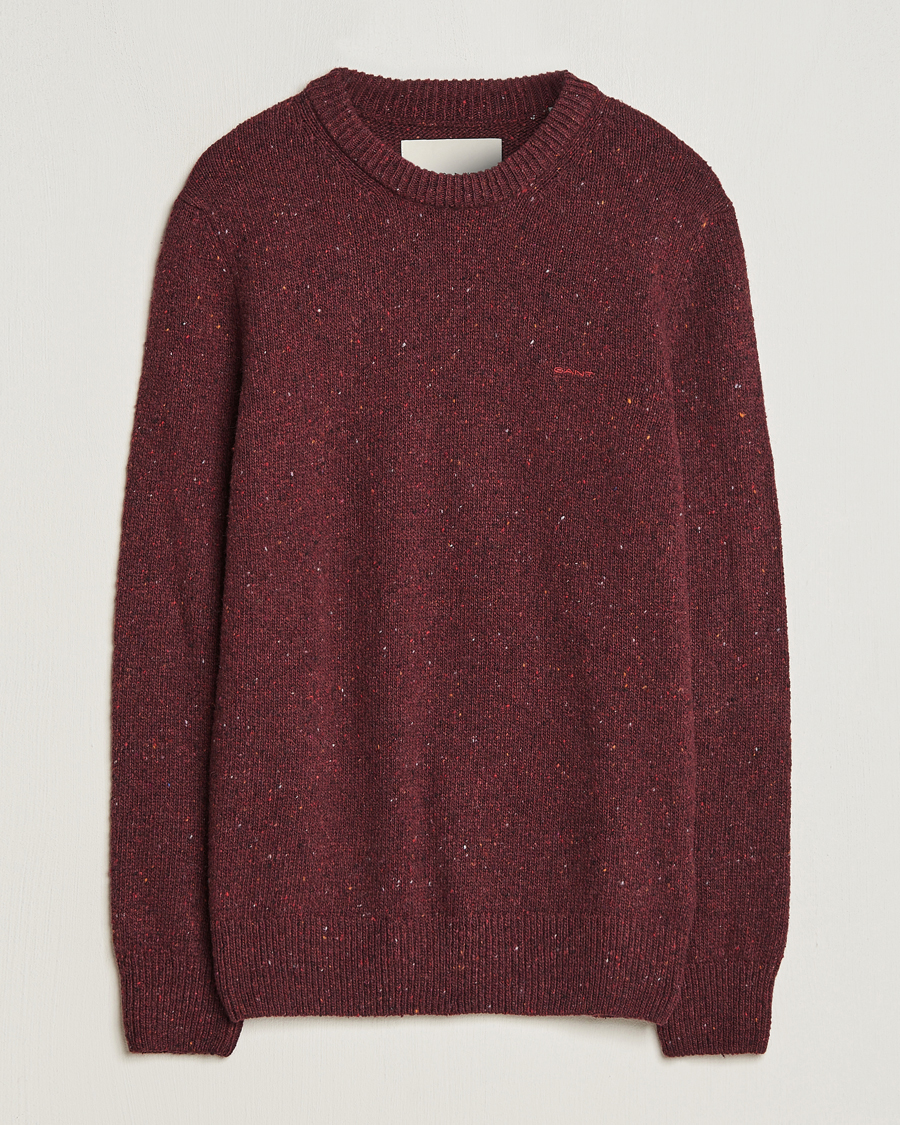 Heren | Truien | GANT | Neps Donegal Crew Neck Sweater Plumped Red