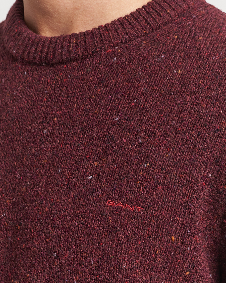 Heren | Truien | GANT | Neps Donegal Crew Neck Sweater Plumped Red