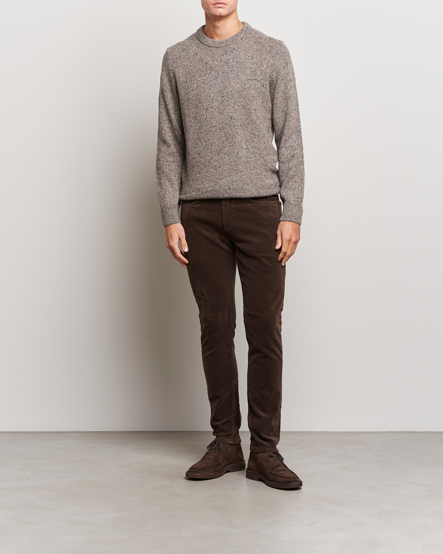 Heren | Truien | GANT | Neps Donegal Crew Neck Sweater Dark Grey