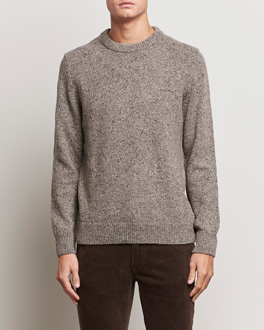 Heren | Truien | GANT | Neps Donegal Crew Neck Sweater Dark Grey