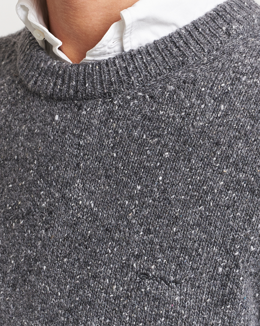 Heren | Truien | GANT | Neps Donegal Crew Neck Sweater Antracite