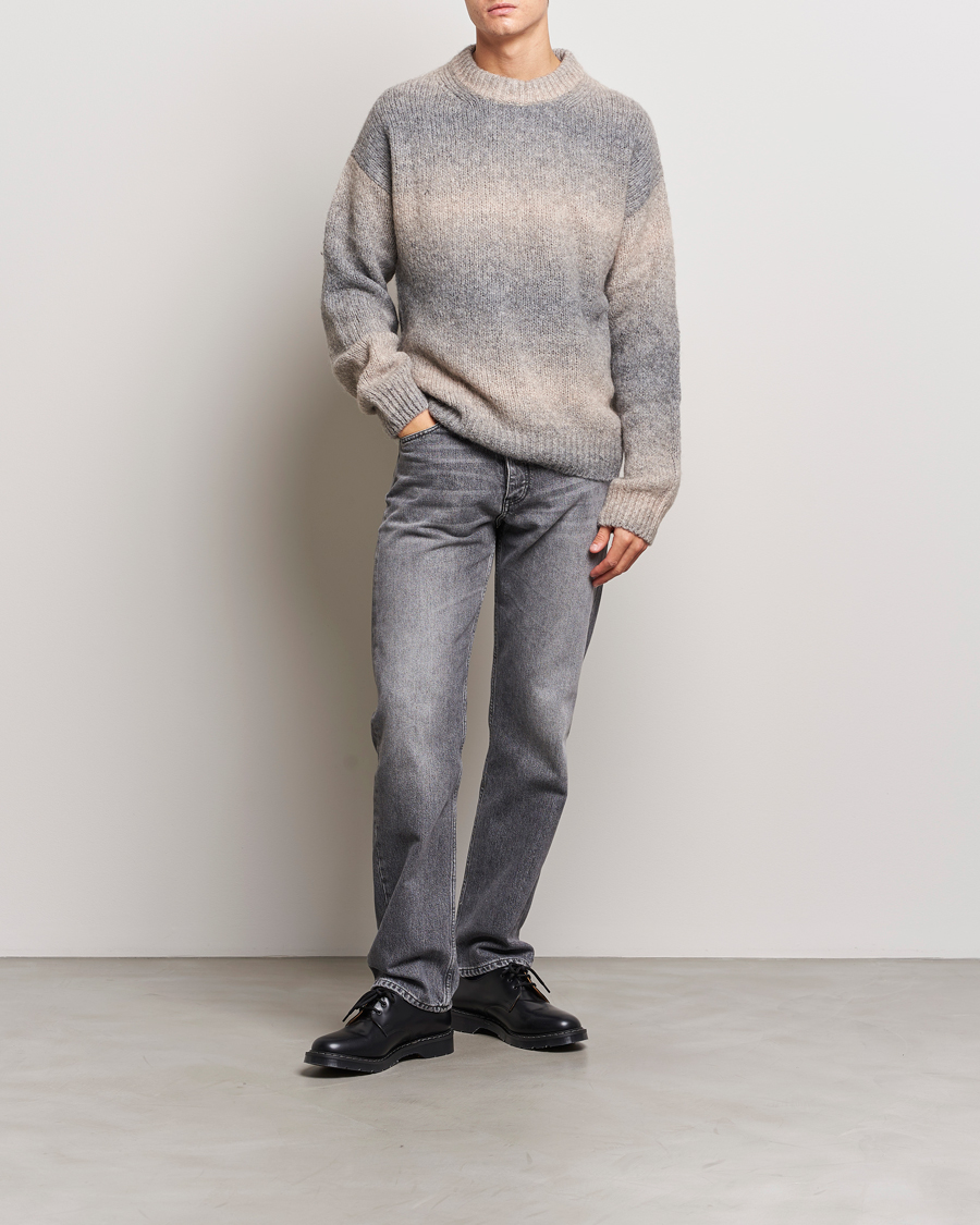 Heren | Truien | GANT | Soft Wool Ombre Crew Neck Grey Melange