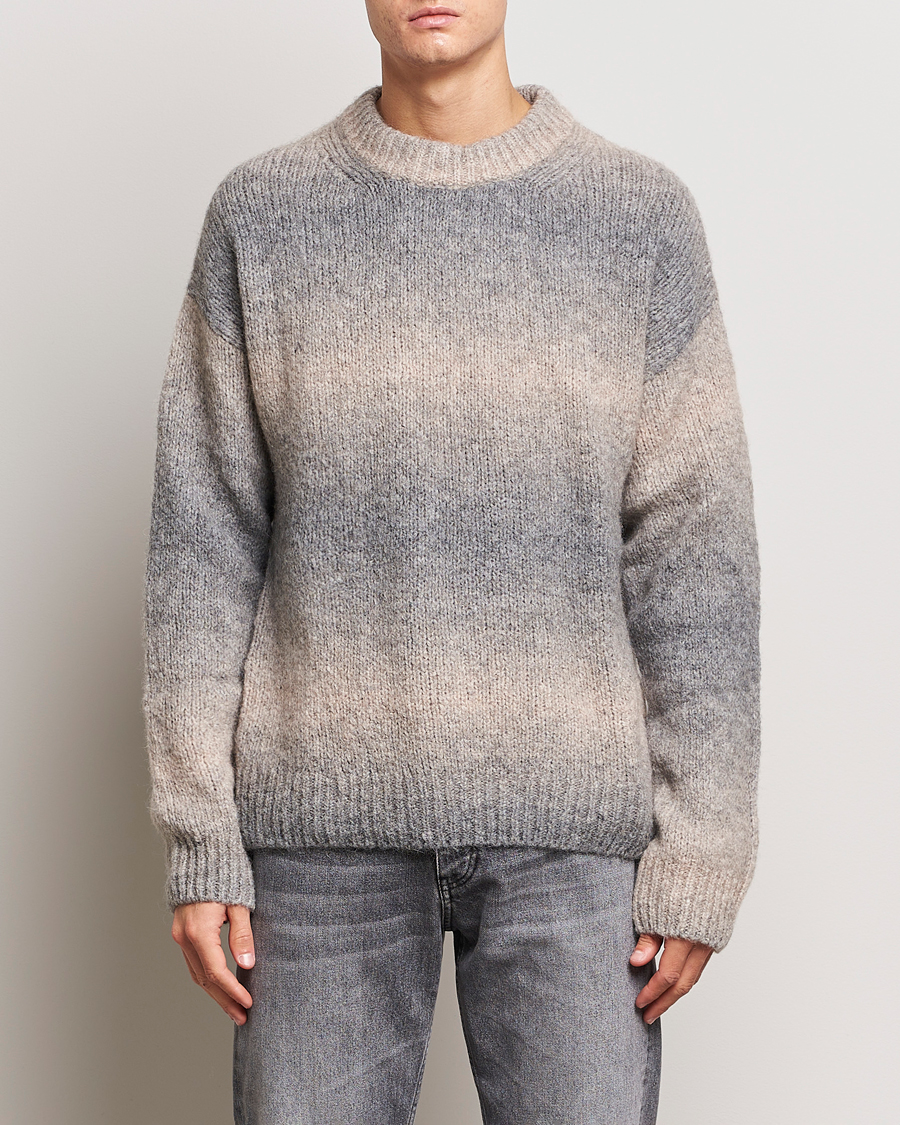Heren | Truien | GANT | Soft Wool Ombre Crew Neck Grey Melange