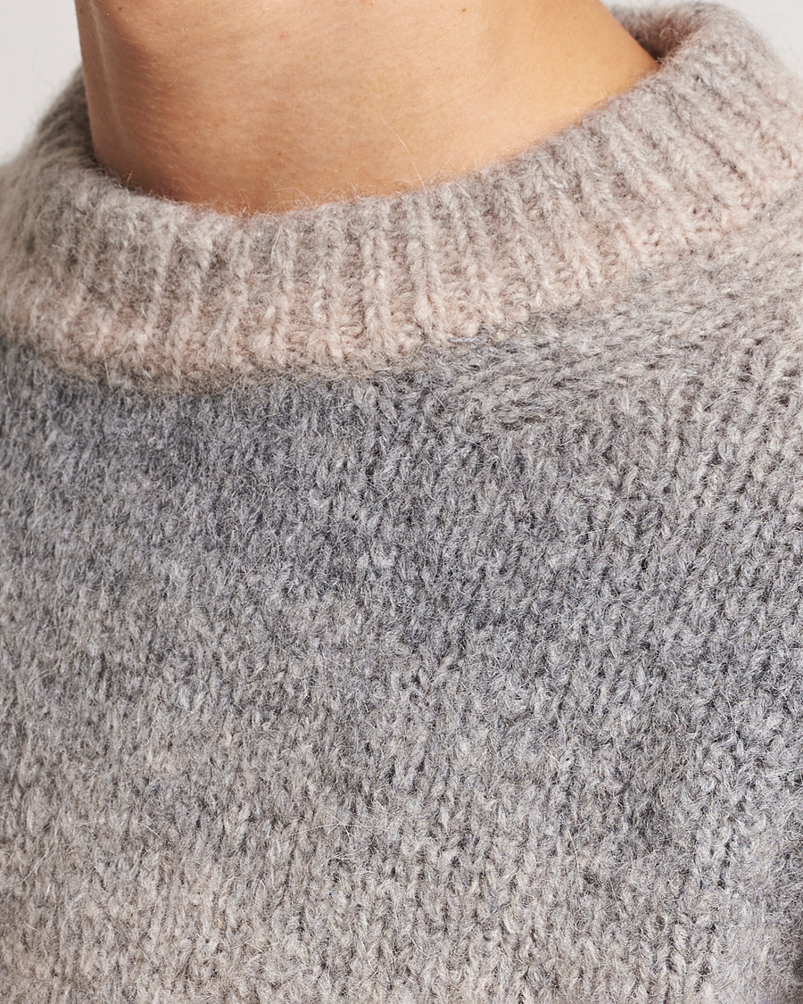 Heren | Truien | GANT | Soft Wool Ombre Crew Neck Grey Melange