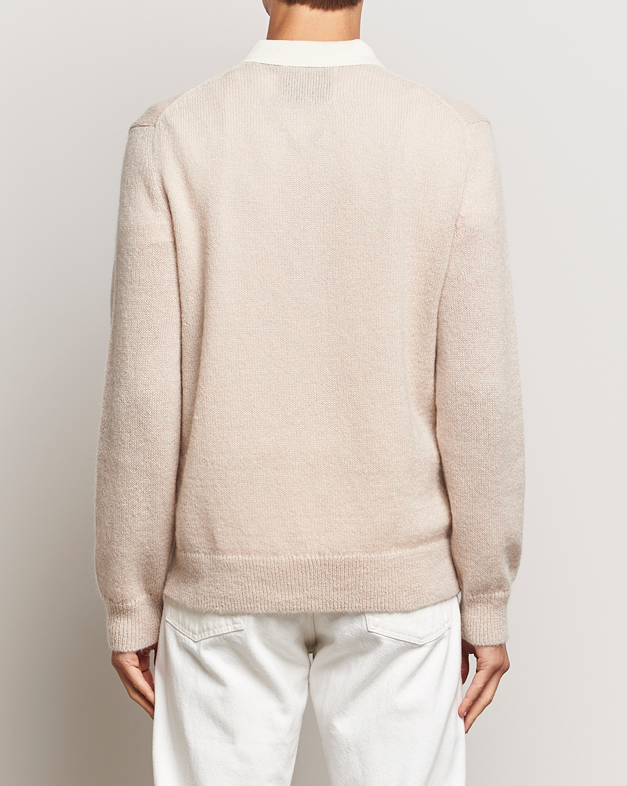 Heren | Truien | GANT | Mohair Knitted Polo Soft Oat