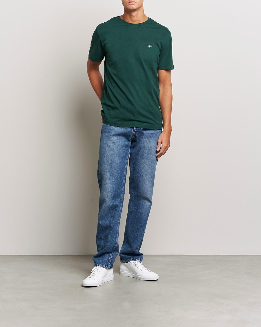 Heren | T-shirts | GANT | The Original T-shirt Tartan Green