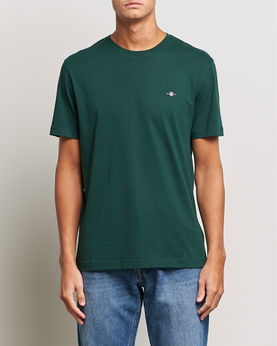 Heren | T-shirts | GANT | The Original T-shirt Tartan Green