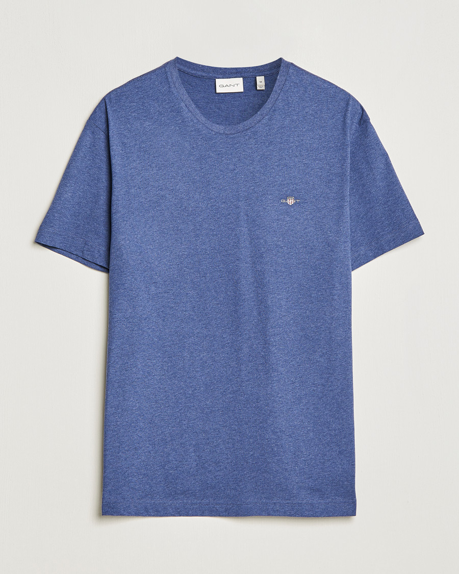 Heren | T-shirts | GANT | The Original T-Shirt Dark Jeansblue Melange