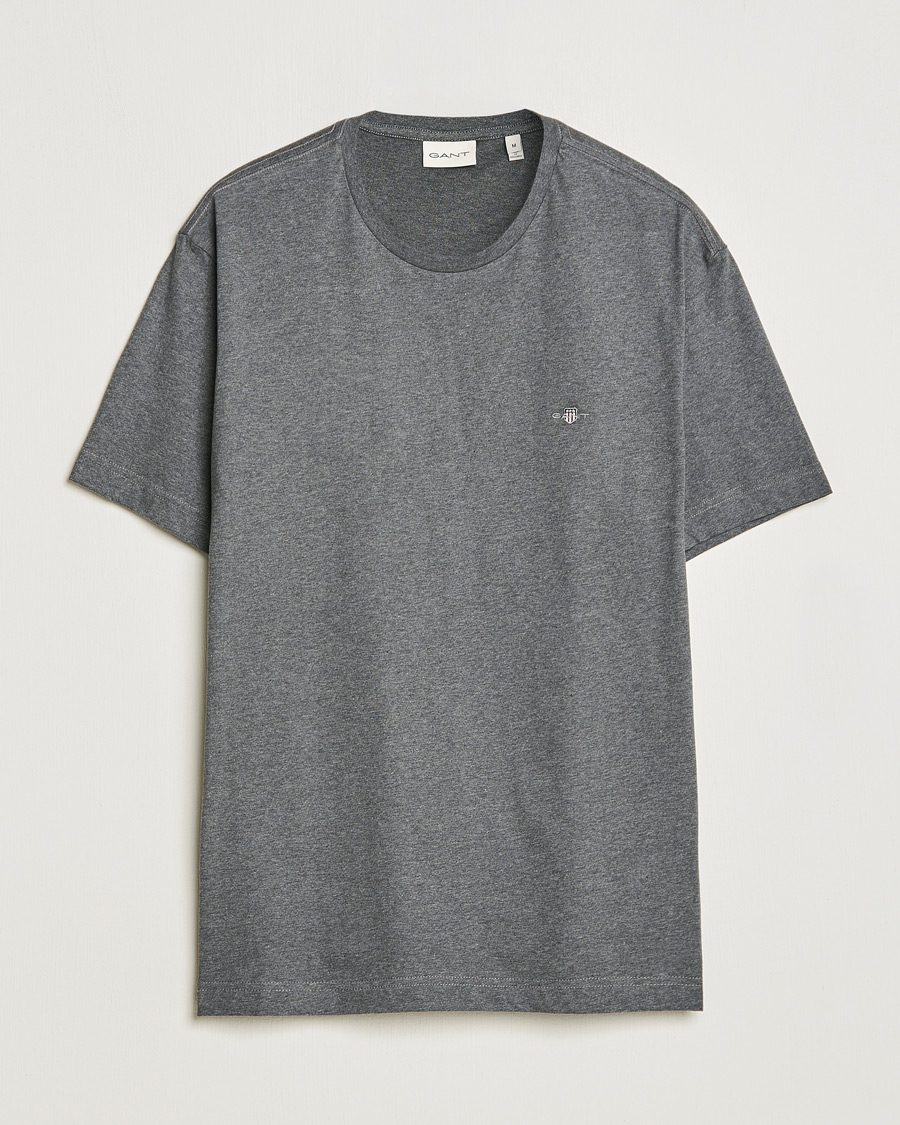 Heren | T-shirts | GANT | The Original T-shirt Antracite Melange