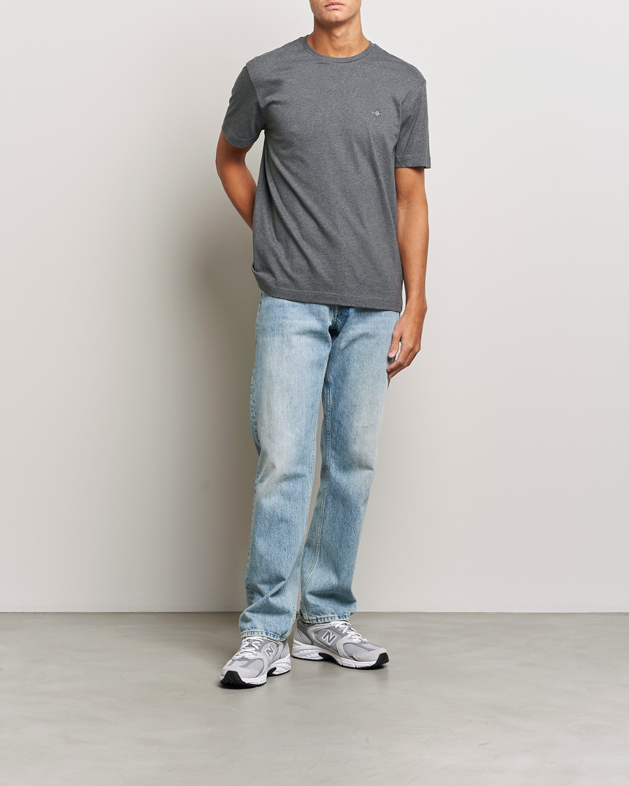 Heren | T-shirts | GANT | The Original T-shirt Antracite Melange
