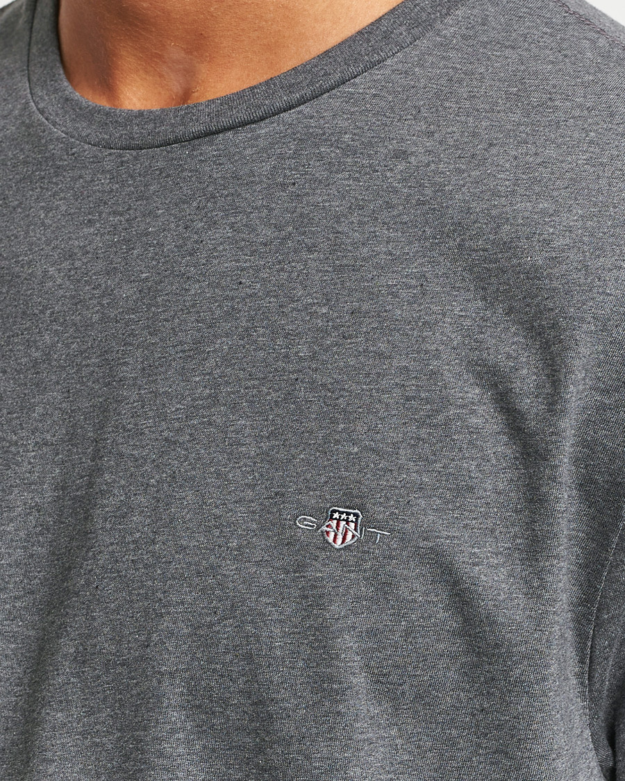Heren | T-shirts | GANT | The Original T-shirt Antracite Melange