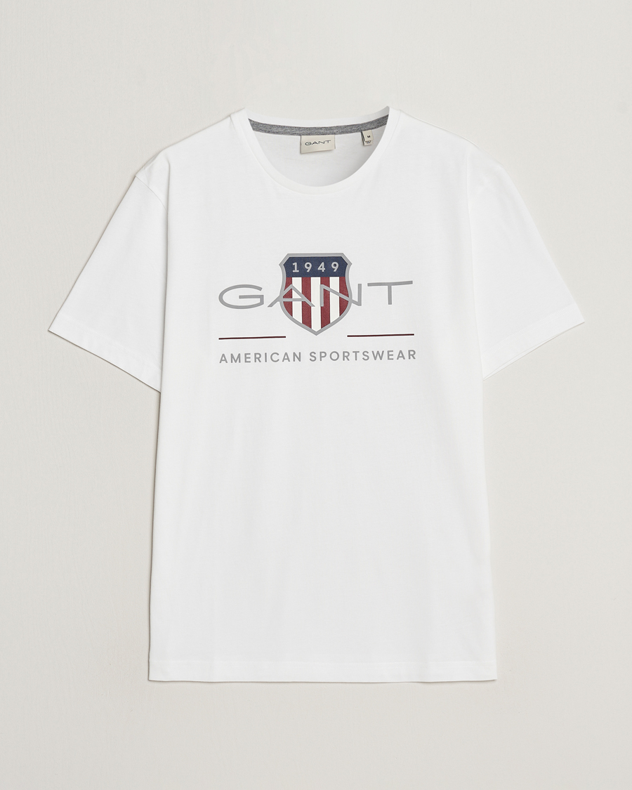 Heren | T-shirts | GANT | Archive Shield Logo T-Shirt White