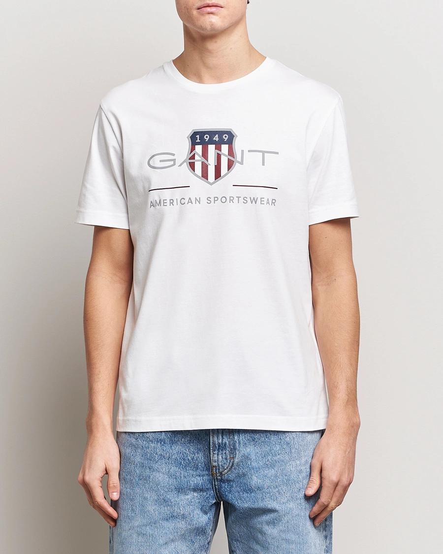 Heren | Kleding | GANT | Archive Shield Logo T-Shirt White