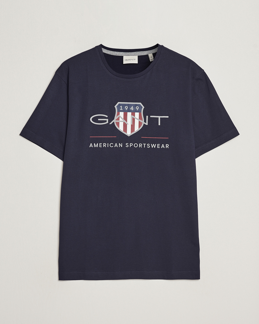 Heren | T-shirts | GANT | Archive Shield Logo T-Shirt Evening Blue