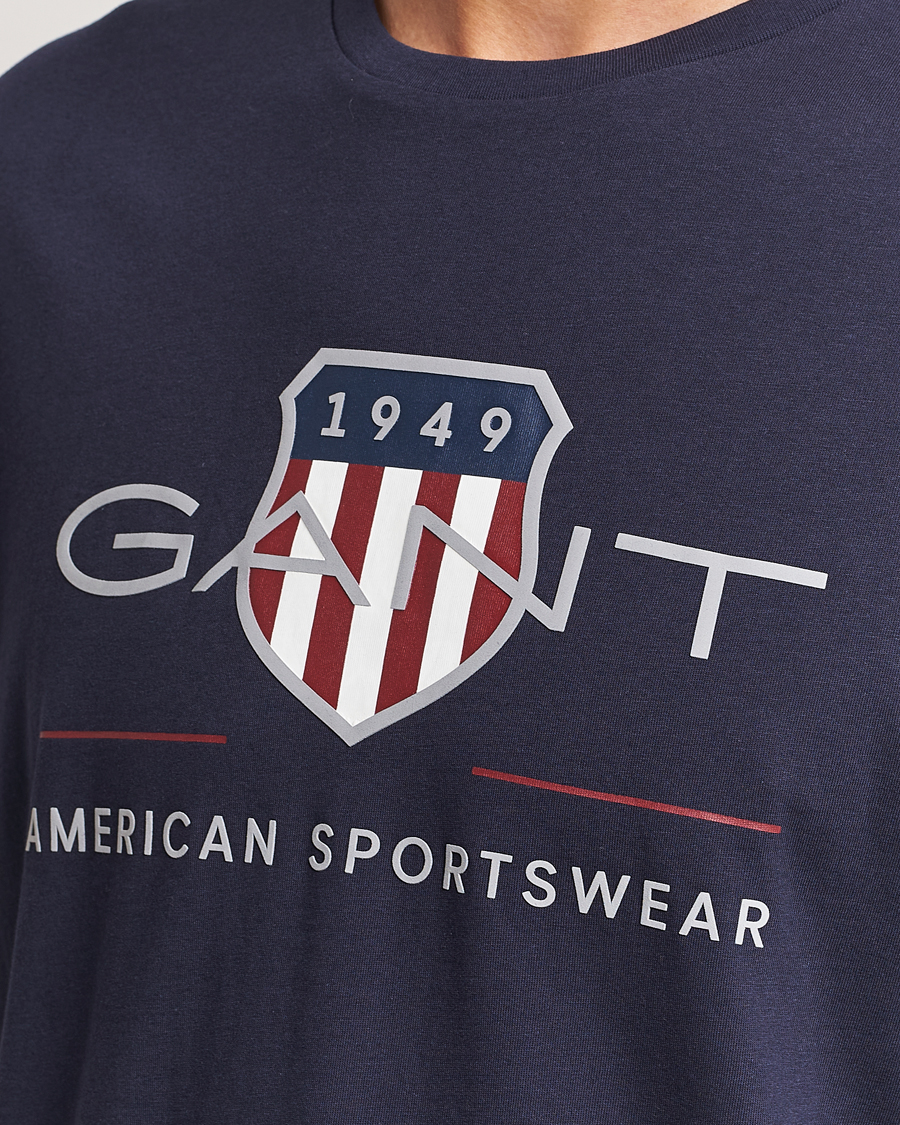 Heren | T-shirts | GANT | Archive Shield Logo T-Shirt Evening Blue