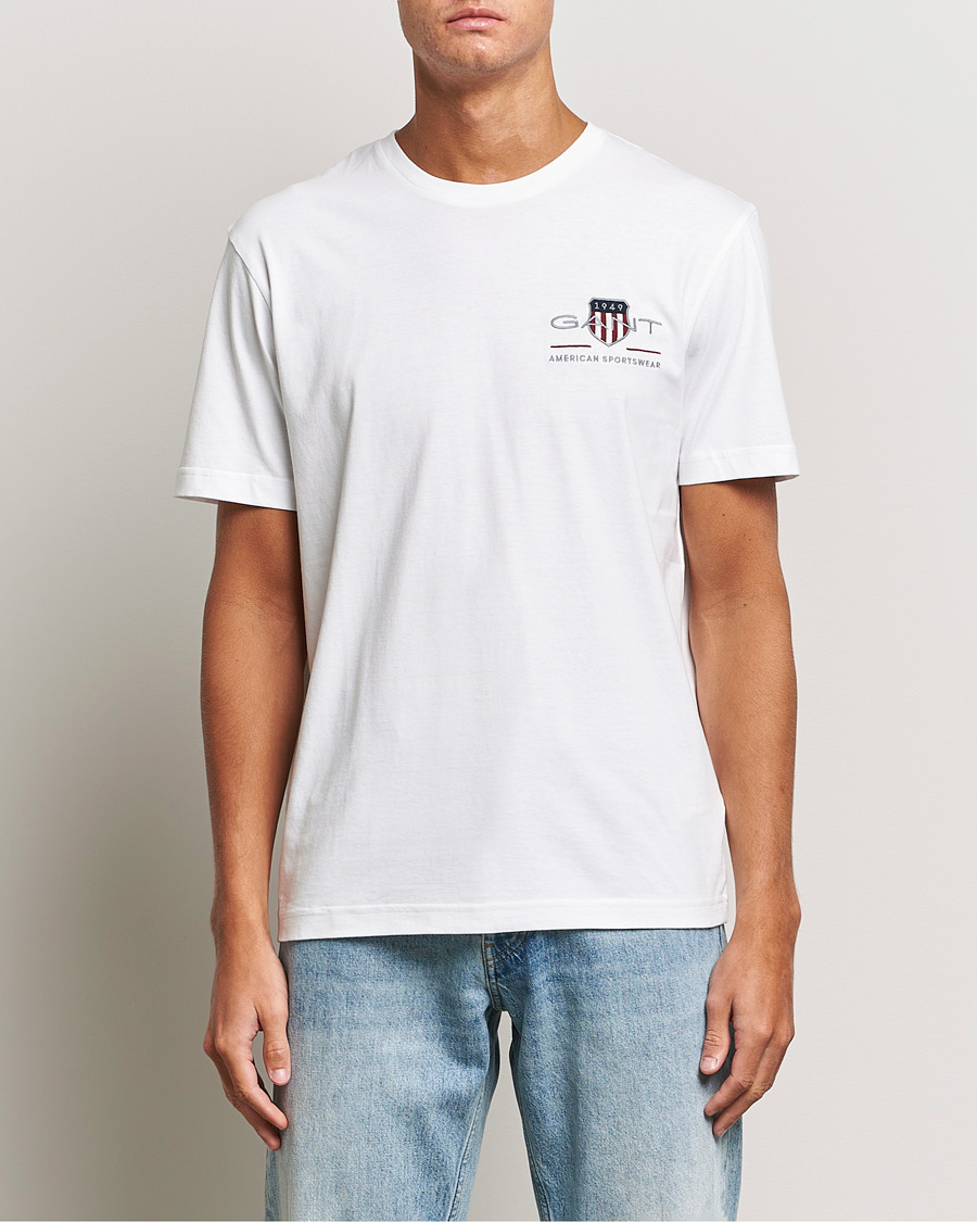 Heren | T-shirts met korte mouwen | GANT | Archive Shield Small Logo T-Shirt White