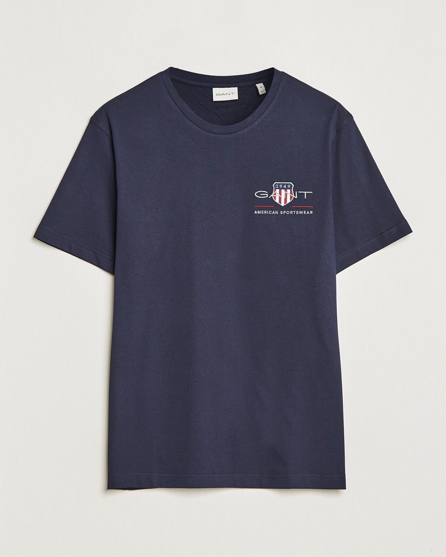 Heren | T-shirts | GANT | Archive Shield Small Logo T-Shirt Evening Blue