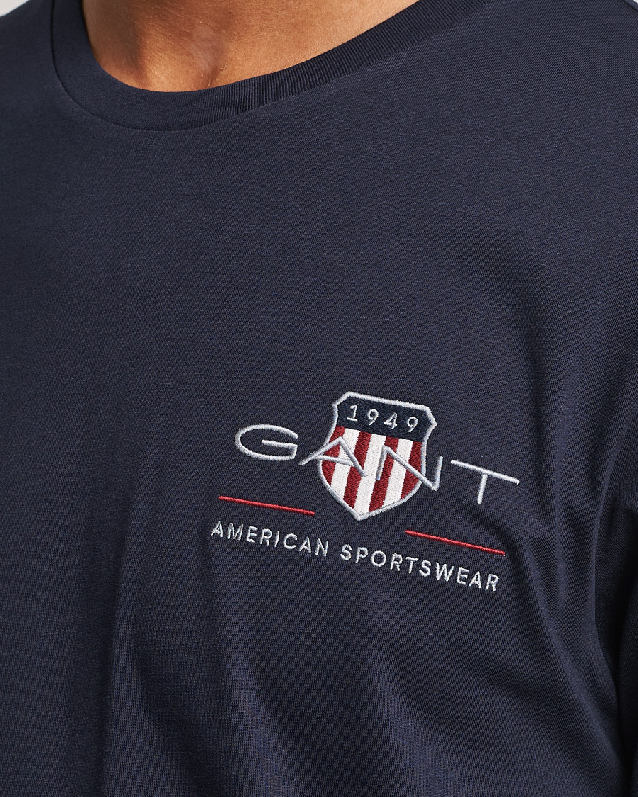 Heren | T-shirts | GANT | Archive Shield Small Logo T-Shirt Evening Blue
