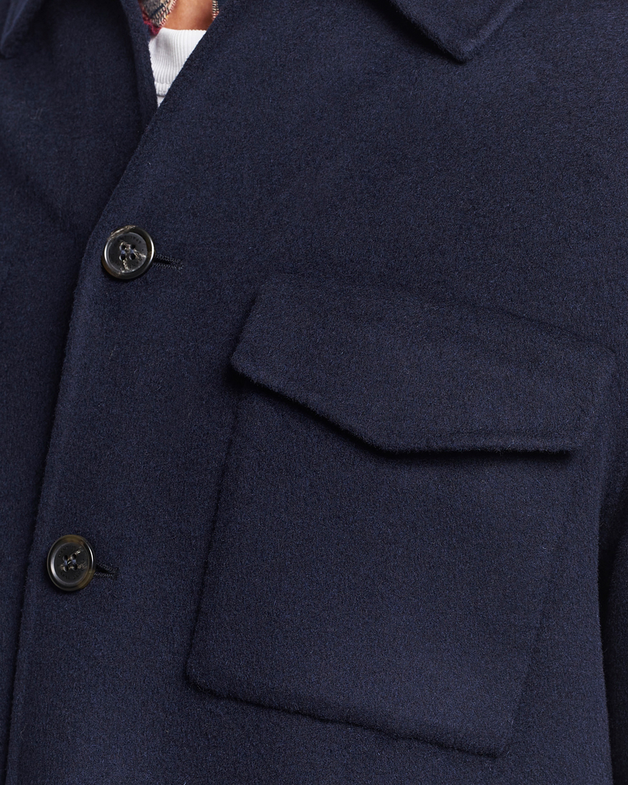 Heren | Jassen | GANT | Wool Pocket Shirt Jacket Evening Blue