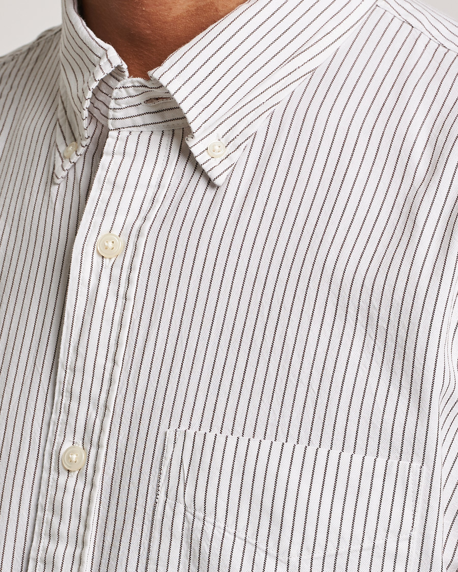Heren | Overhemden | GANT | Regular Fit Archive Oxford Striped Shirt Eggshell