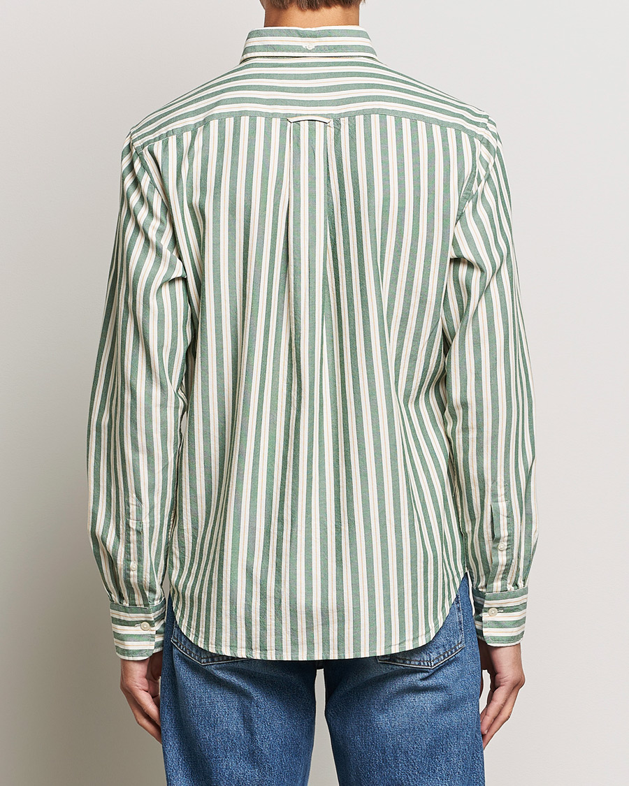 Heren | Overhemden | GANT | Regular Fit Archive Oxford Striped Shirt Forest Green