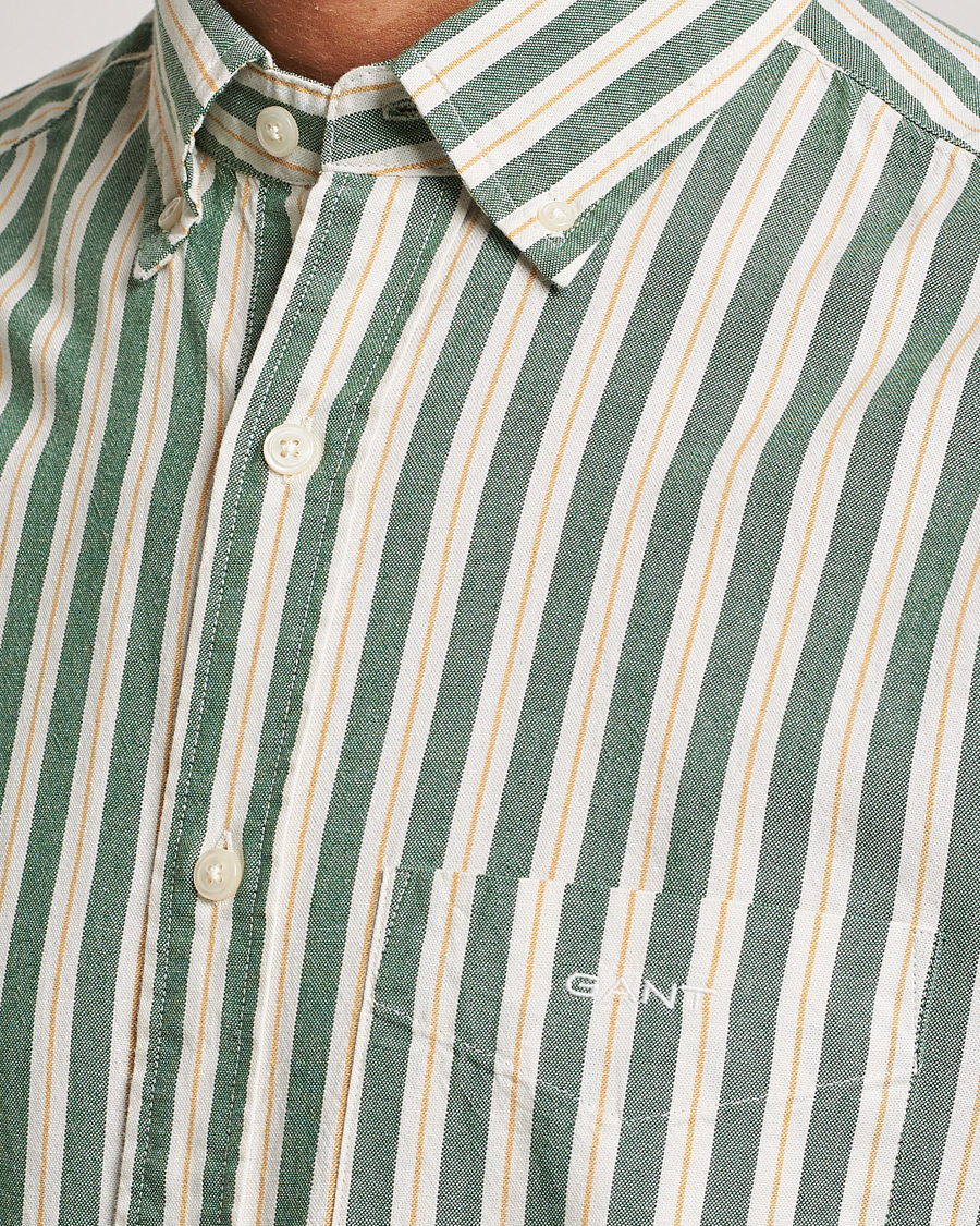 Heren | Overhemden | GANT | Regular Fit Archive Oxford Striped Shirt Forest Green