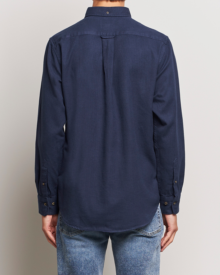 Heren | Overhemden | GANT | Regular Fit Herringbone Flannel Shirt Marine